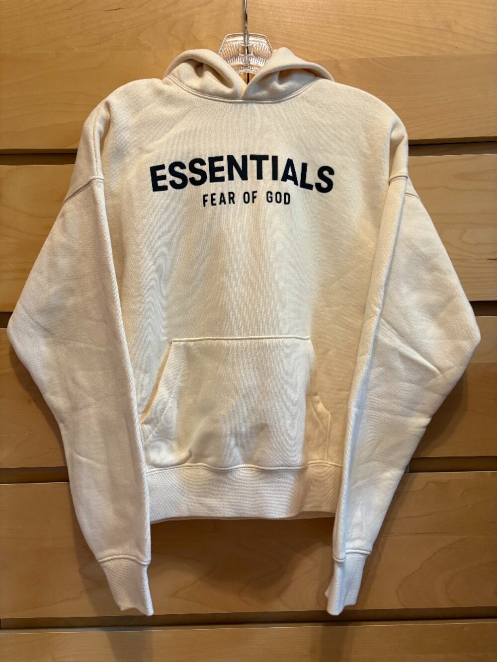 NWT Fear of God ESSENTIALS Off White Cream Sweatshirt Hoodie, Size: XXS, Kids 10